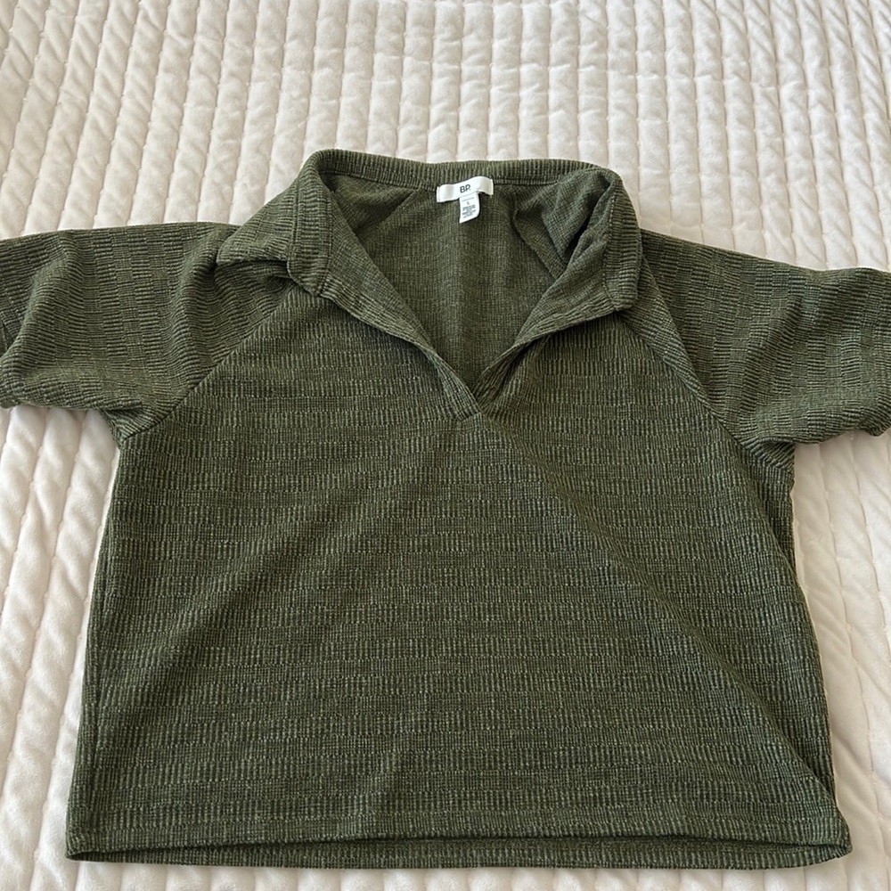 Size L - BP. Green Crop Polo (038)